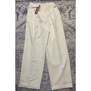 Vtg Jones New York Petite Womens Ivory Dress Pants Size 8 Petite Lined Trousers